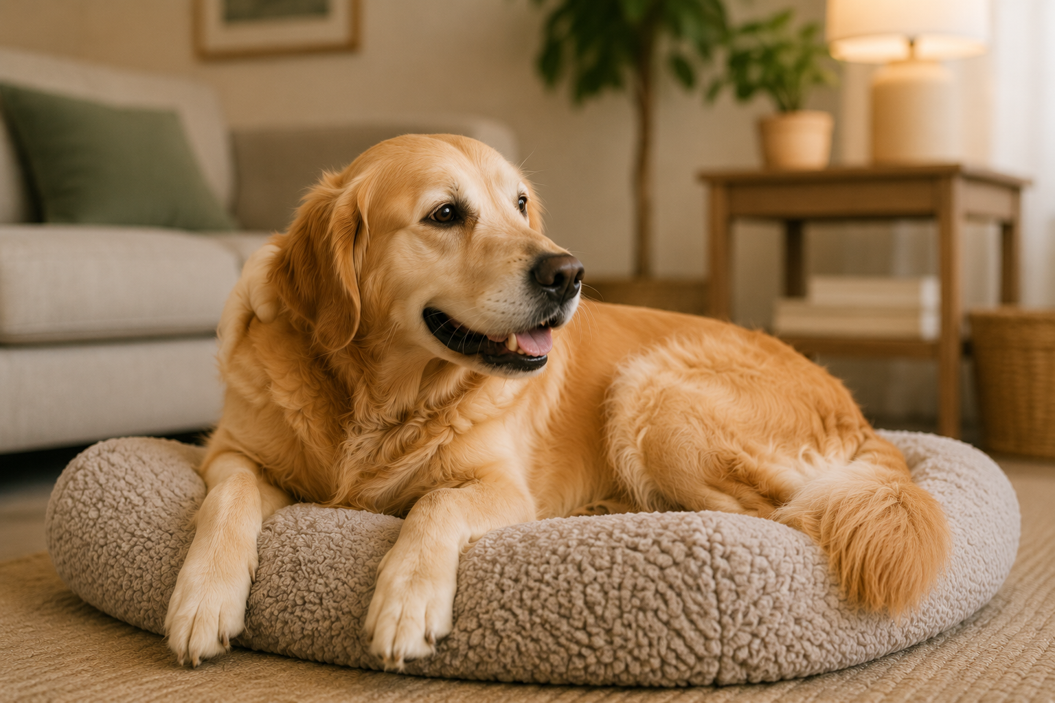 Perro tranquilo durante valoración integral a domicilio